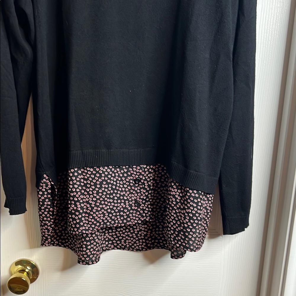 Black Long Sleeve sweater Blouse - Picture 4 of 5